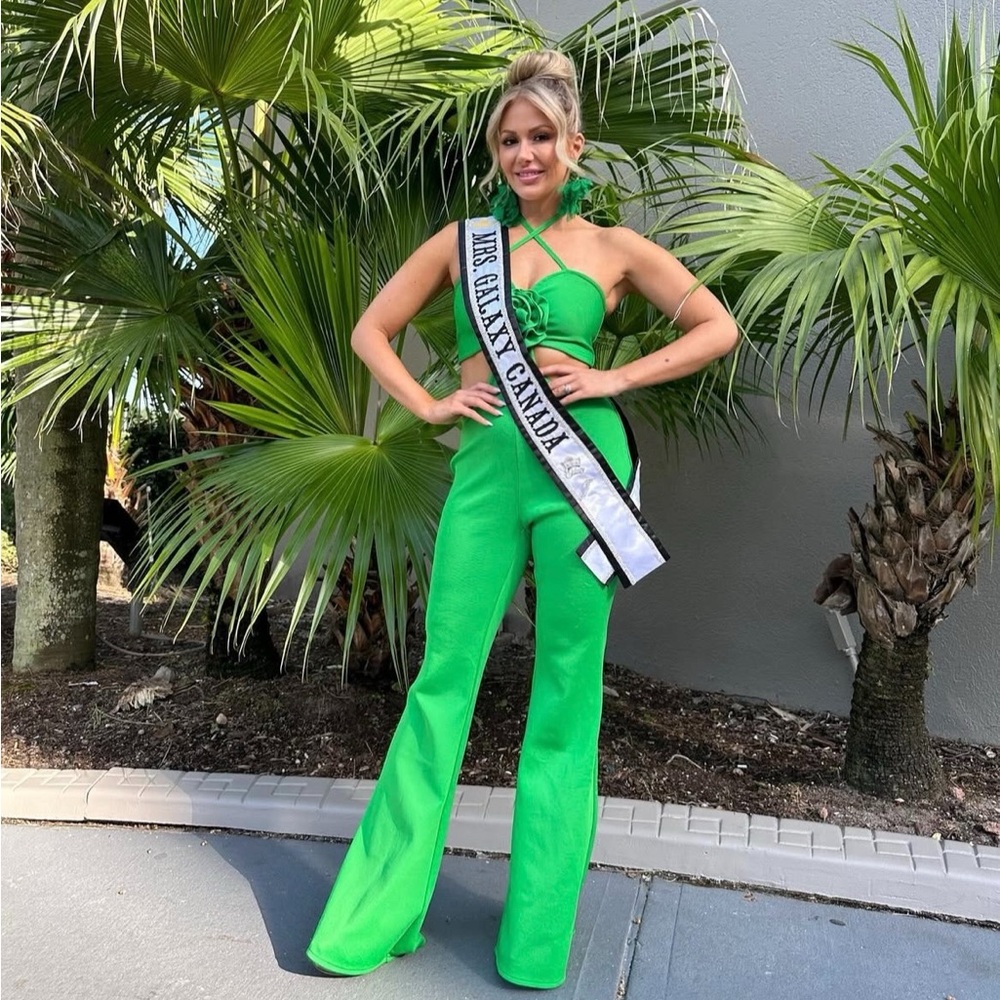 Green Bandage Halter Jumpsuit